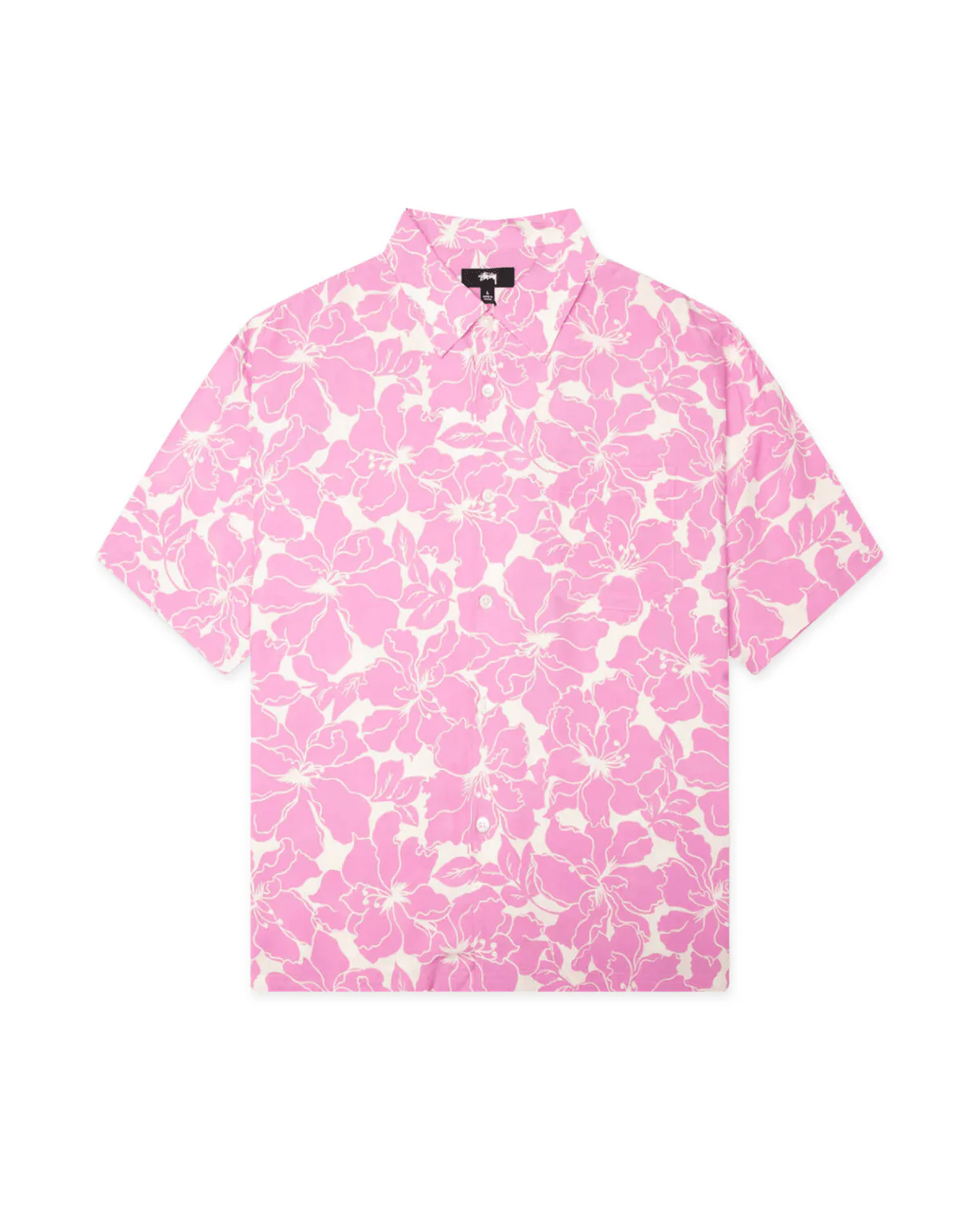 Floral Hawaiian Shirt Pink