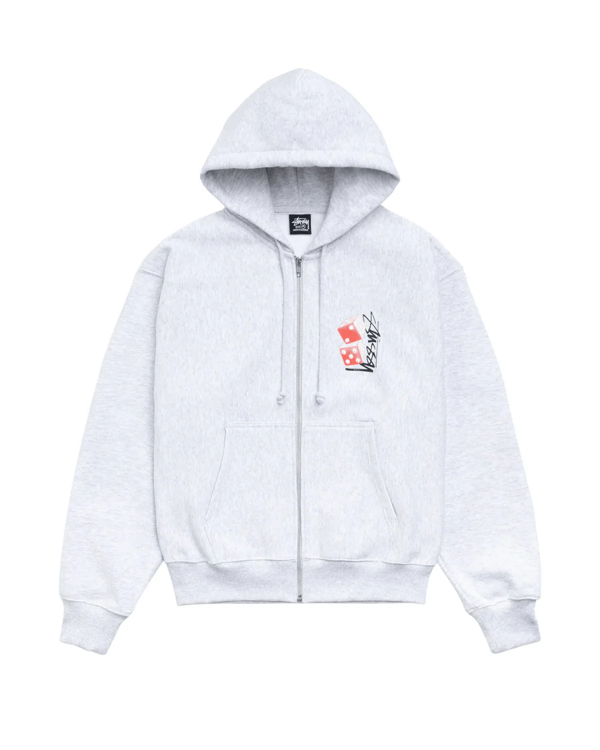 Tall Dice Zip Hoodie Ash Heather