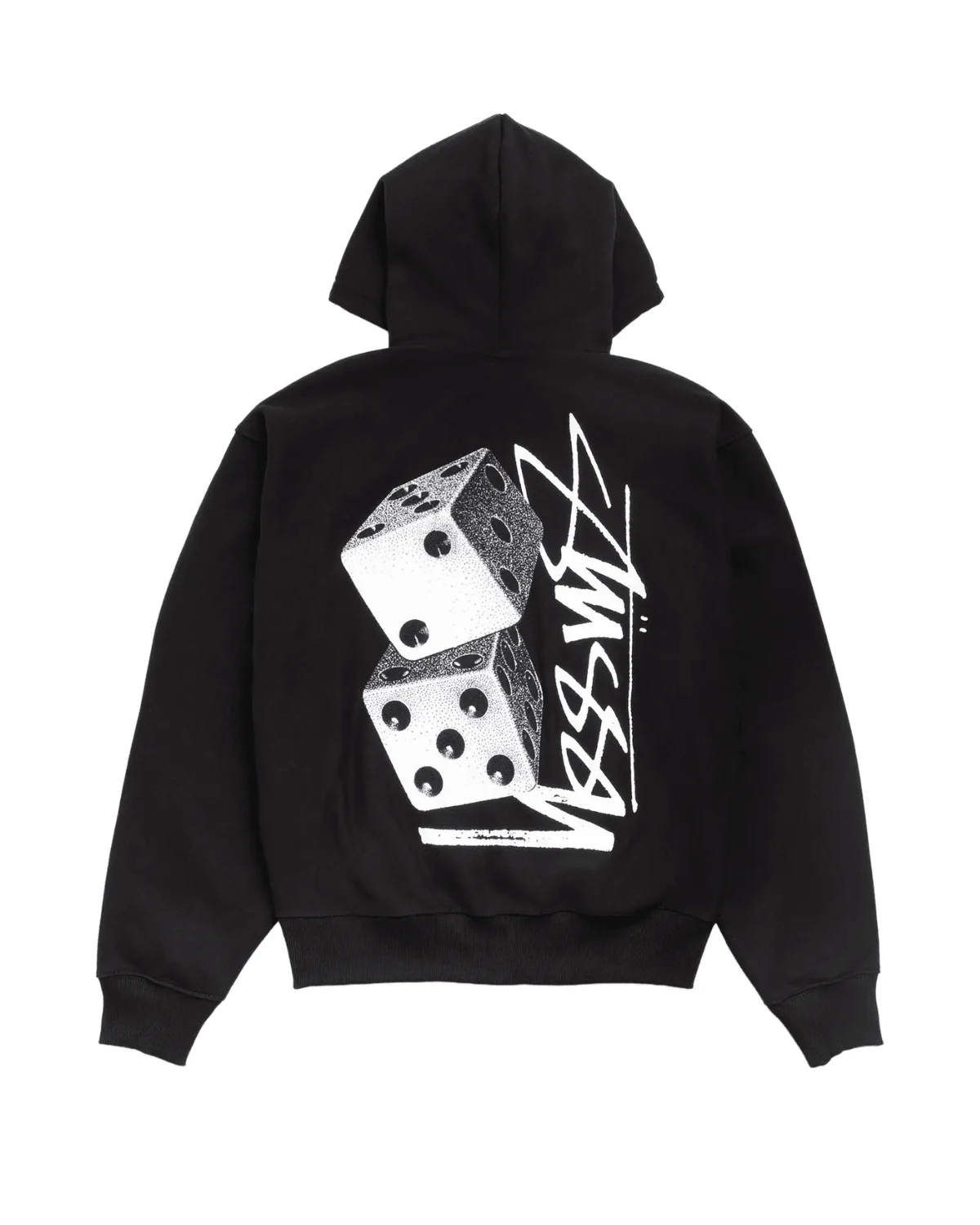 Tall Dice Zip Hoodie Black - Image 2