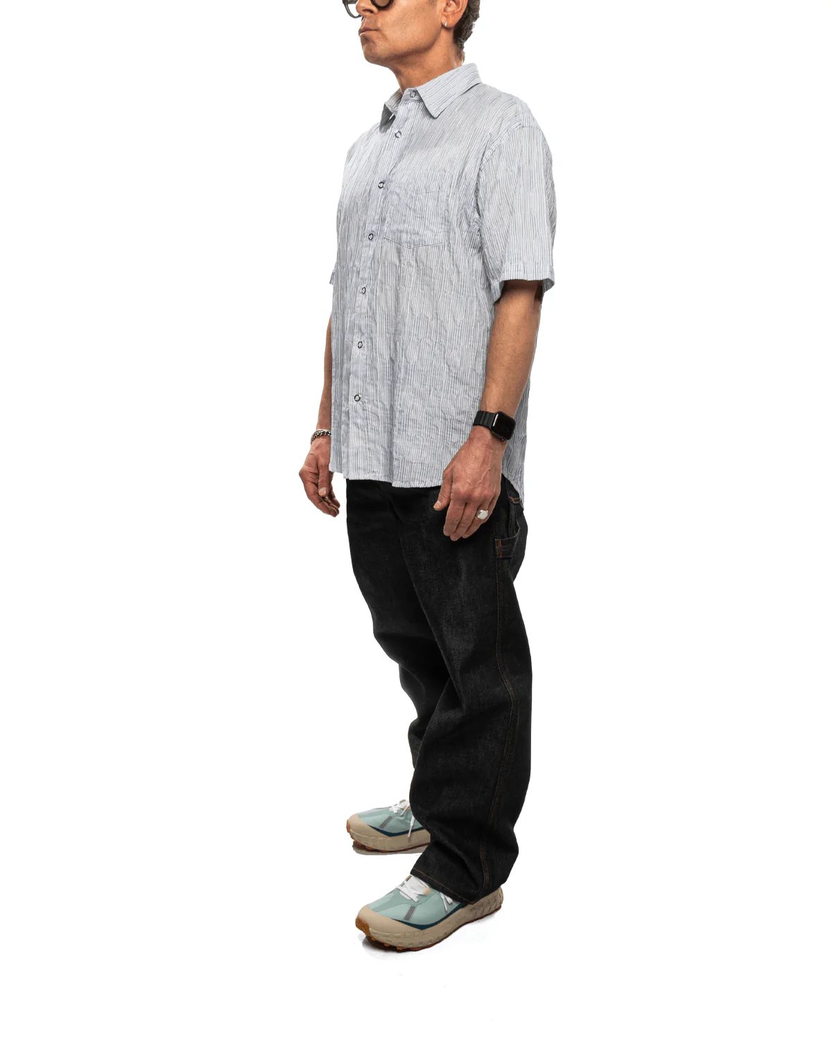 Wavy Striped Shirt Blue - Image 2