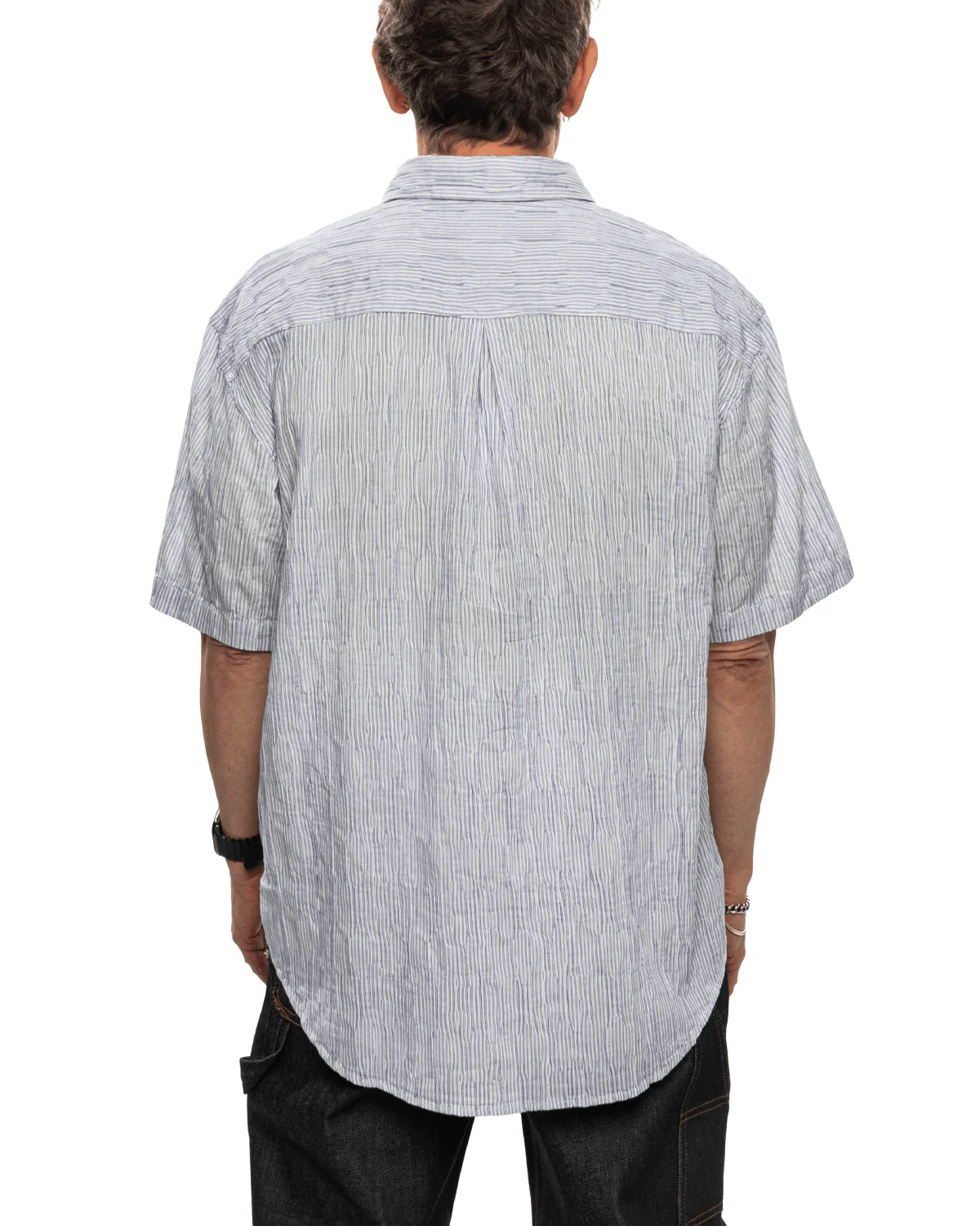 Wavy Striped Shirt Blue - Image 3