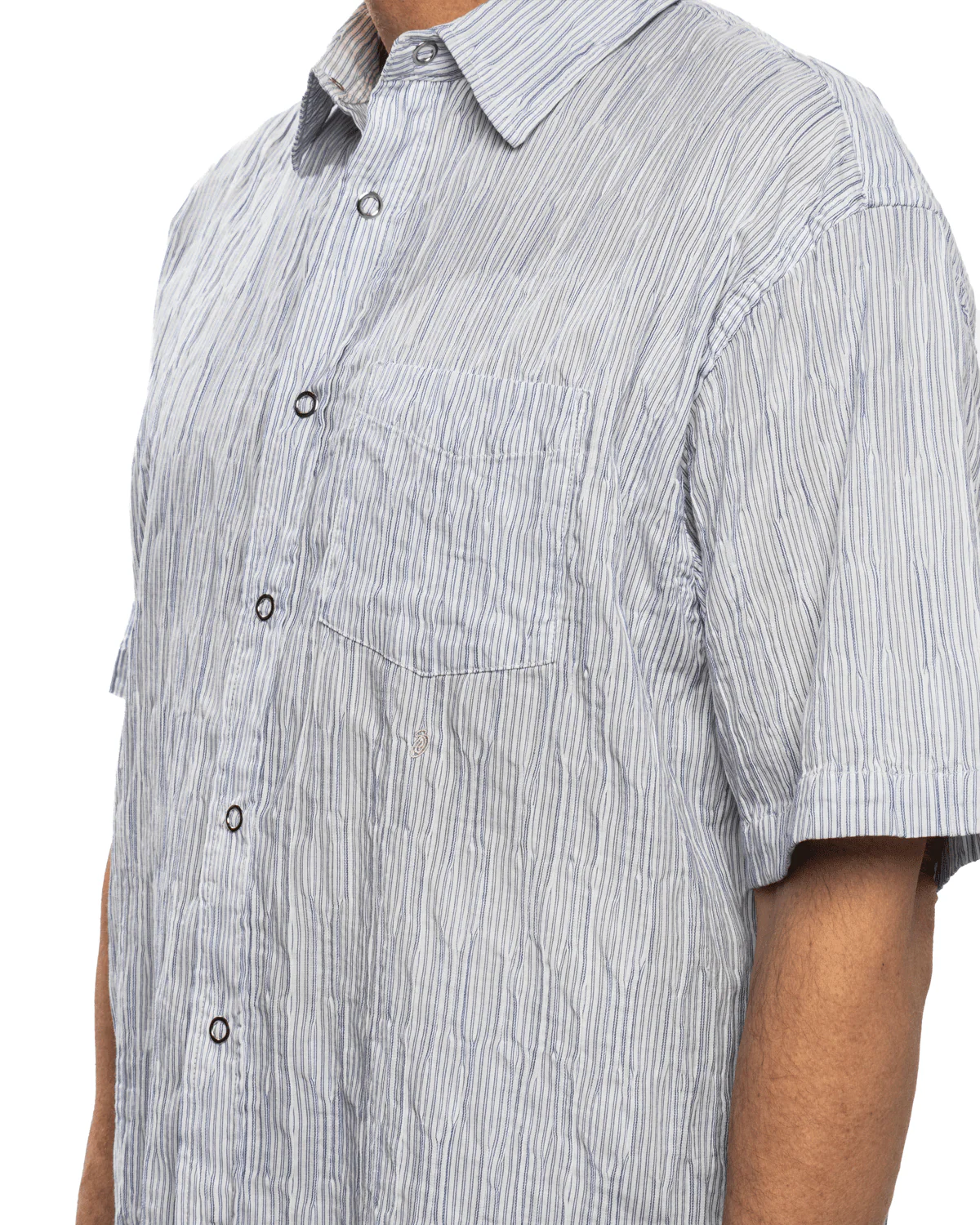 Wavy Striped Shirt Blue - Image 4