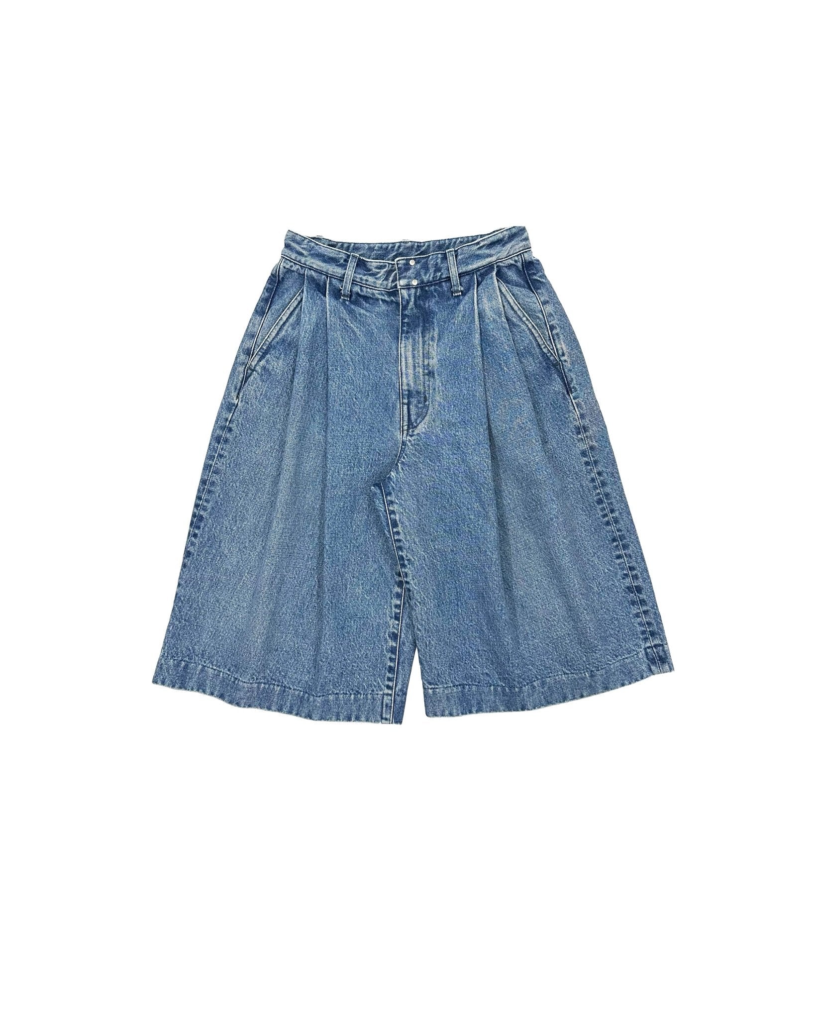 Hakama Jean Shorts Mid Blue