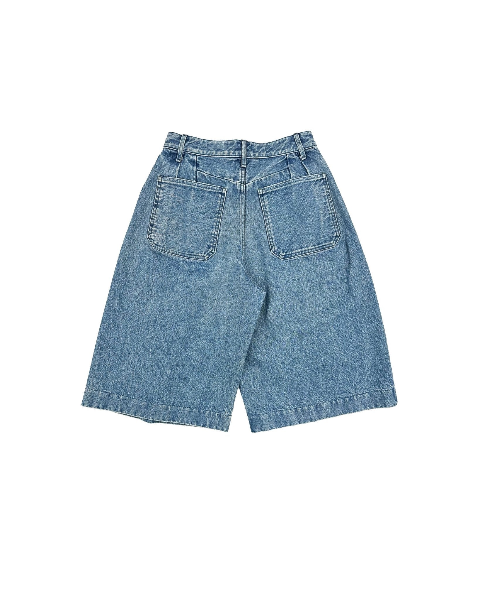 Hakama Jean Shorts Mid Blue - Image 2
