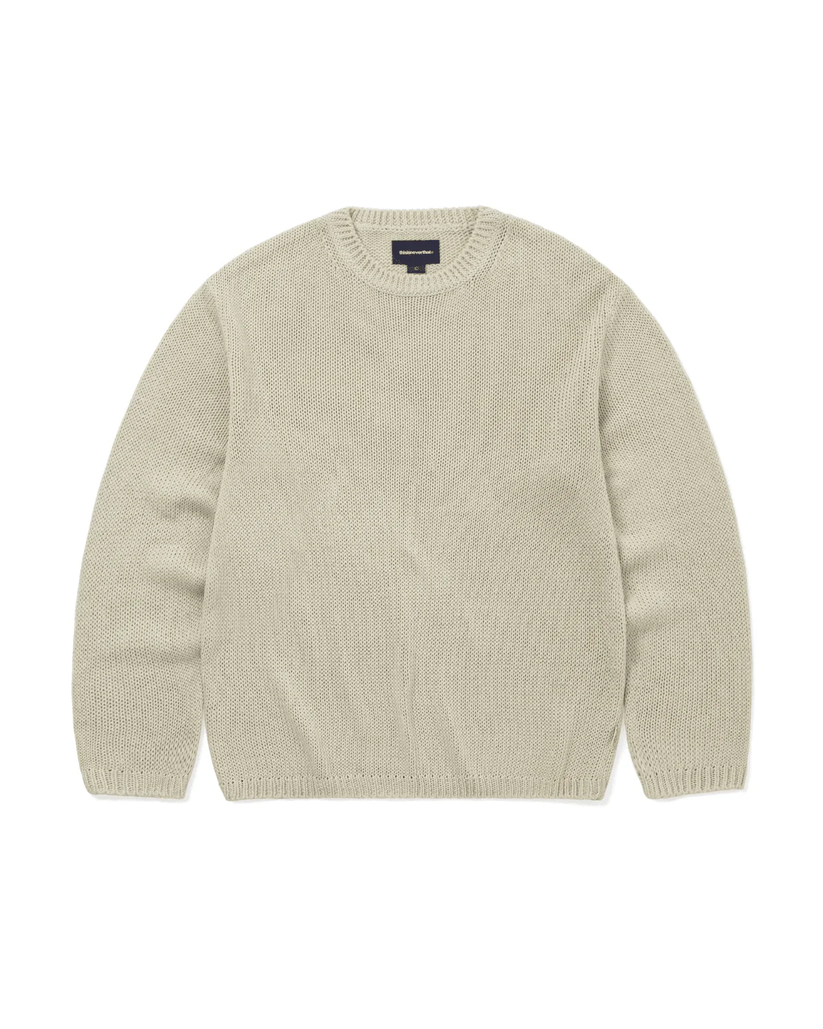 Loose Gauge Knit Crew Dusty Ivory