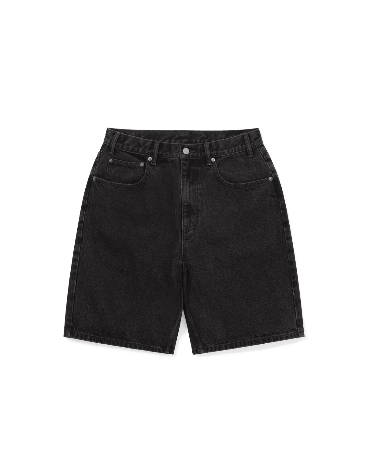 Relaxed Denim Short Black