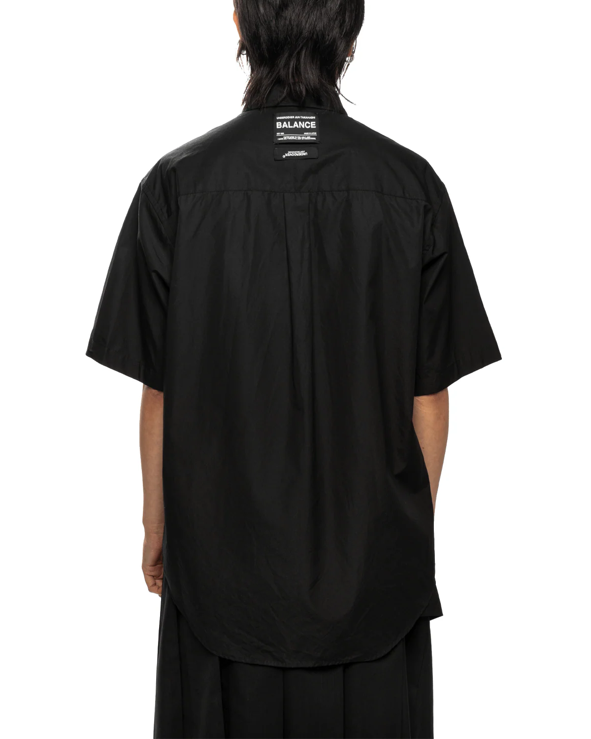 Cotton Poplin Shirt Black - Image 3
