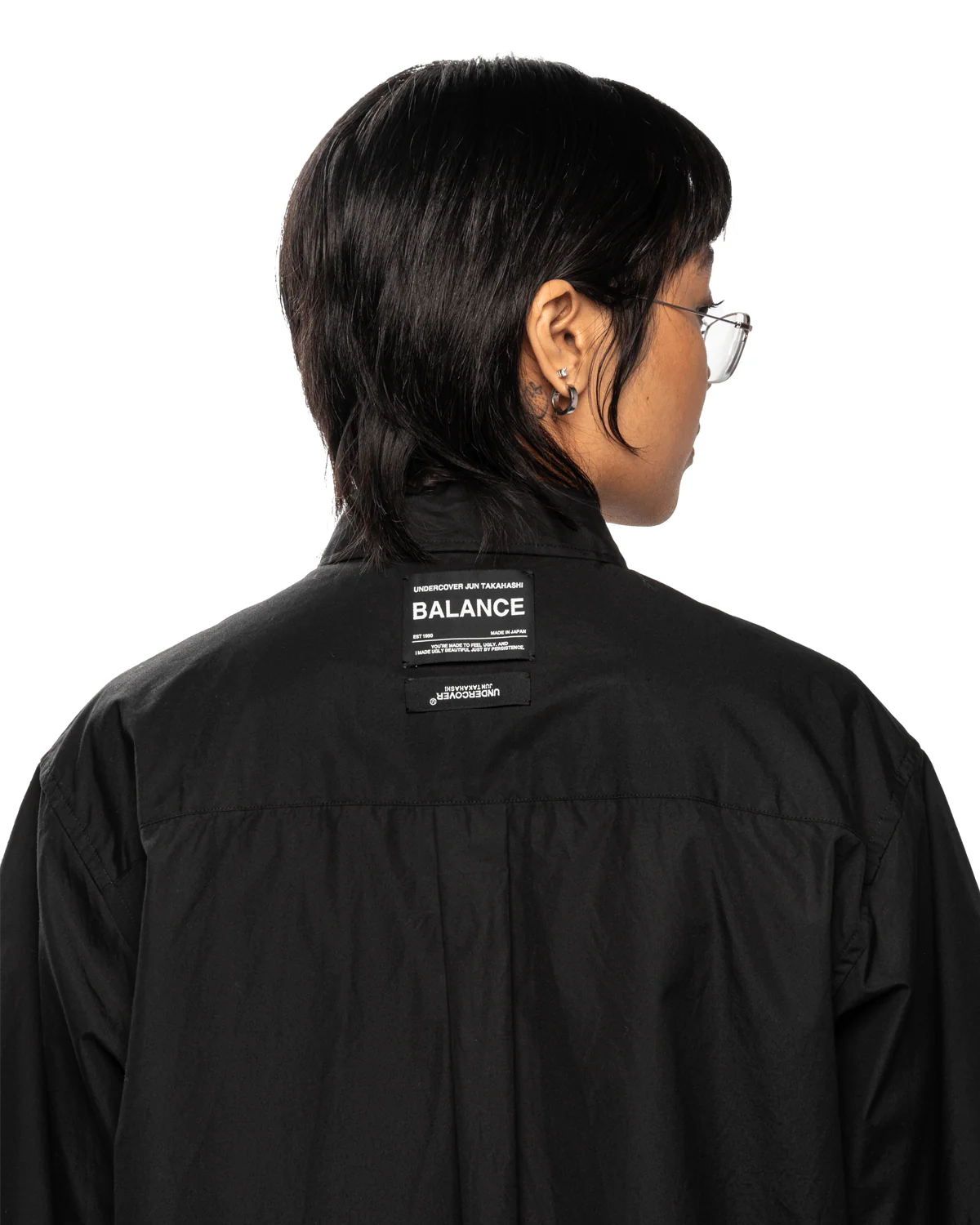 Cotton Poplin Shirt Black - Image 5